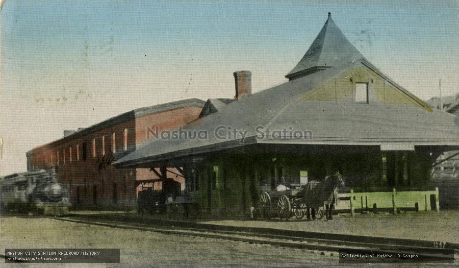 Postcard: Railroad Station, Greenville, New Hampshire